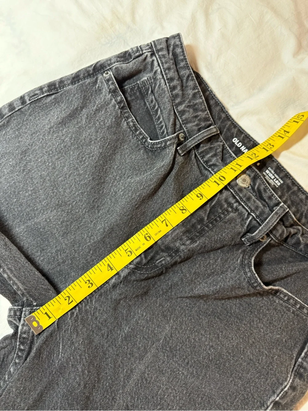 Old Navy Wide Leg Black Jeans - Picture 6 of 9